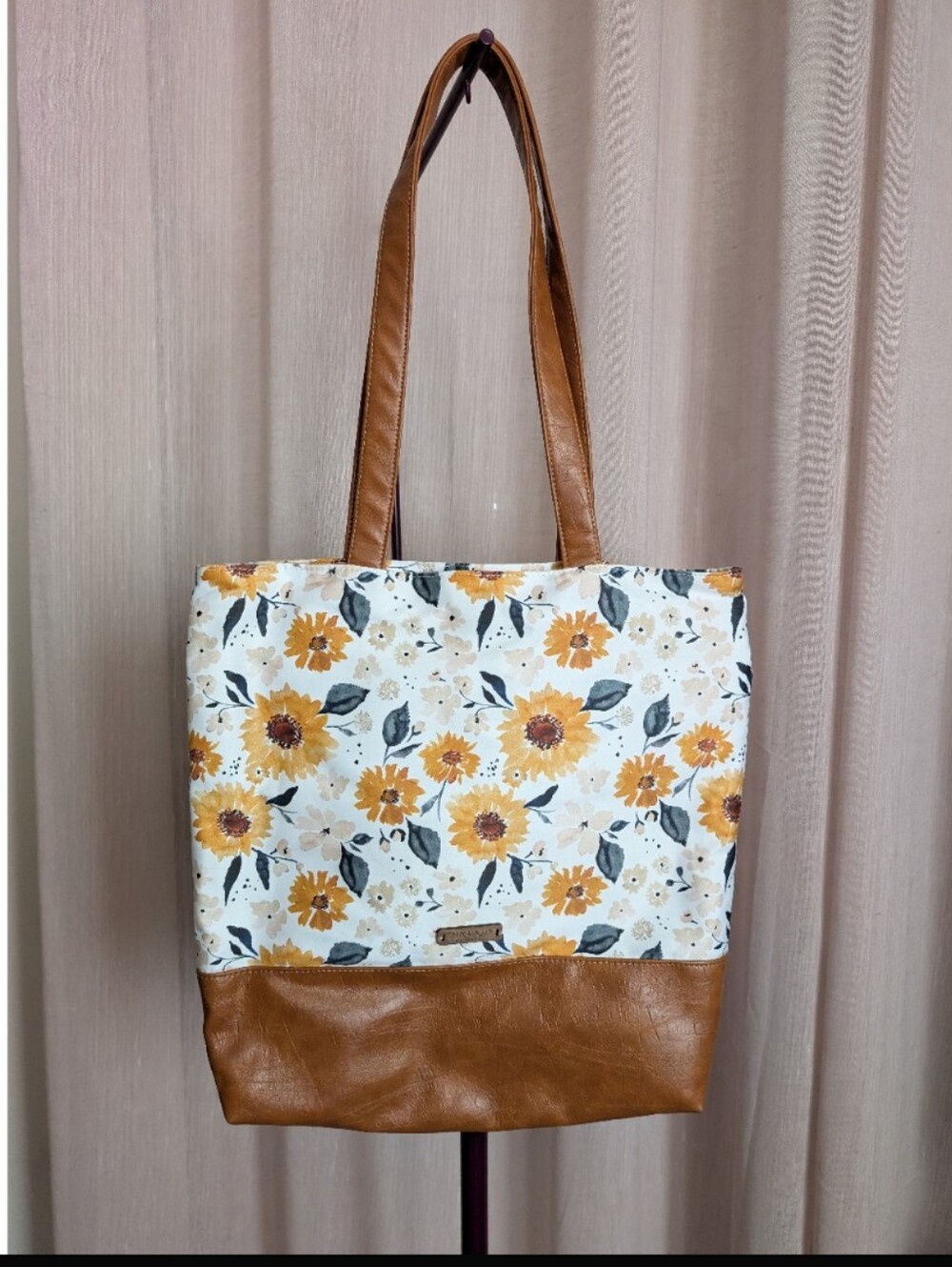 Handmade Boho Sunflower Tote